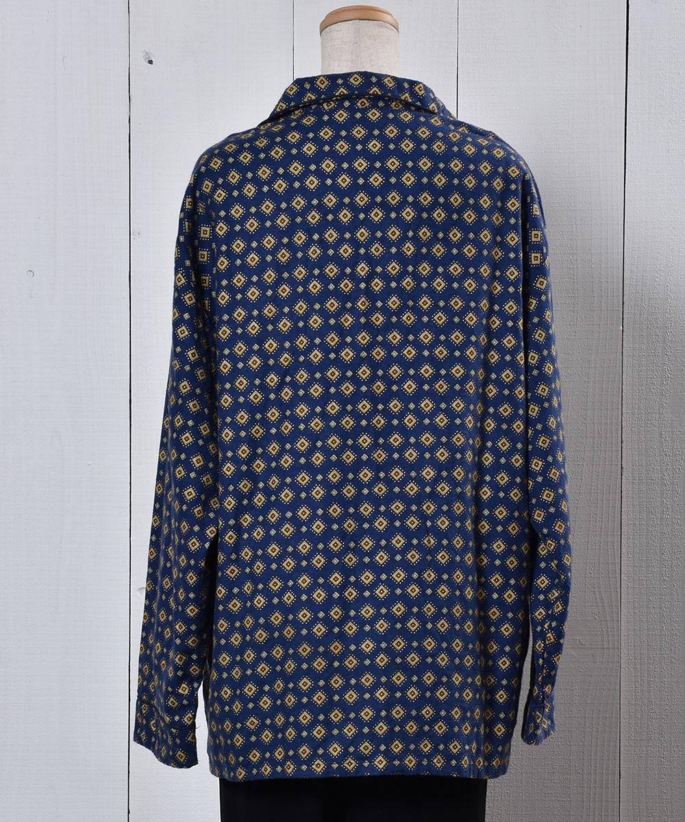 Navy Small Pattern Pajamas Shirtþѥޥ ͥӡϥͥ