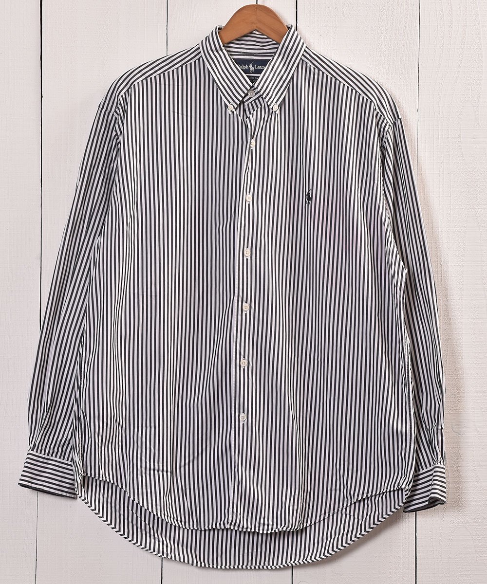 504円 世界の ラルフローレン 長袖シャツ ユニセックス 刺繍ロゴ 長袖 ストライプシャツ
