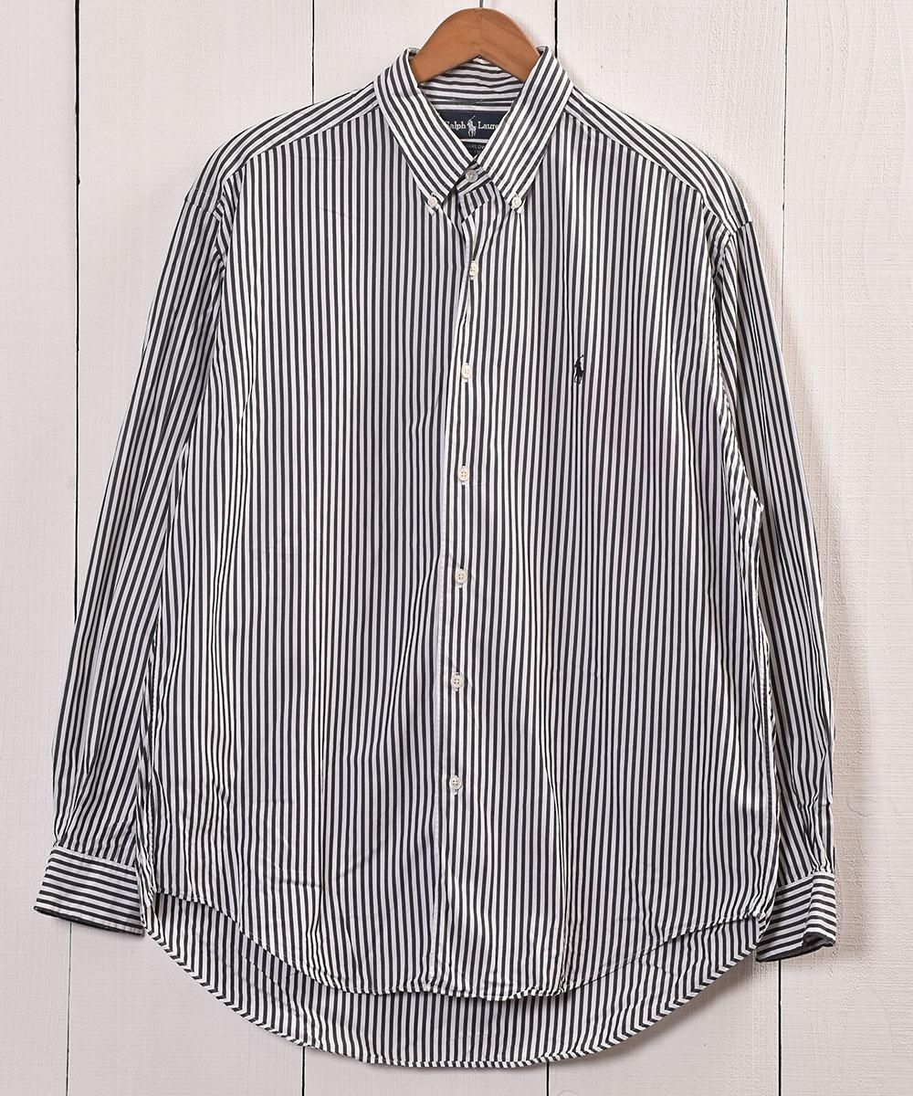 Ralph Lauren long sleeve Shirt Stripe｜「ラルフローレン」 ボタンダウン ストライプ 長袖シャツ -  古着のネット通販サイト 古着屋グレープフルーツ ムーン(Grapefruitmoon)Onlineshop ヴィンテージアイテム・レトロファッション