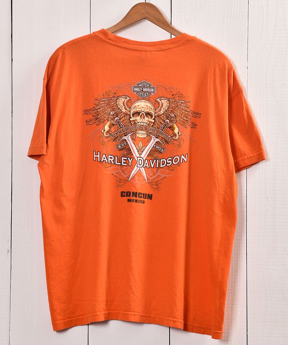 Harley Davidson” Print T Shirts Cancun Mexico | 「ハーレー