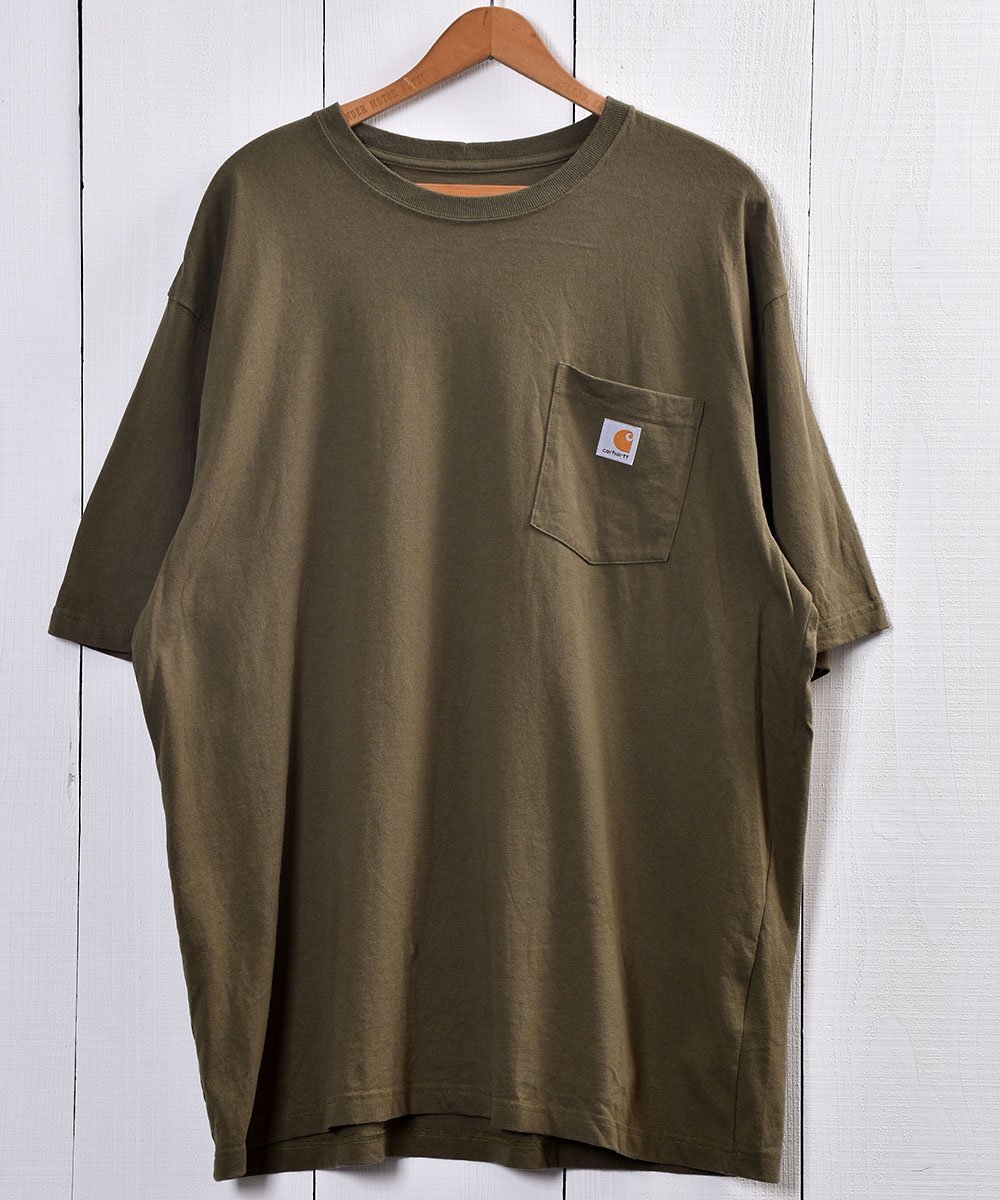 Carhartt” pocket T shirt | 「カーハート」ポケットTシャツ | カーキ