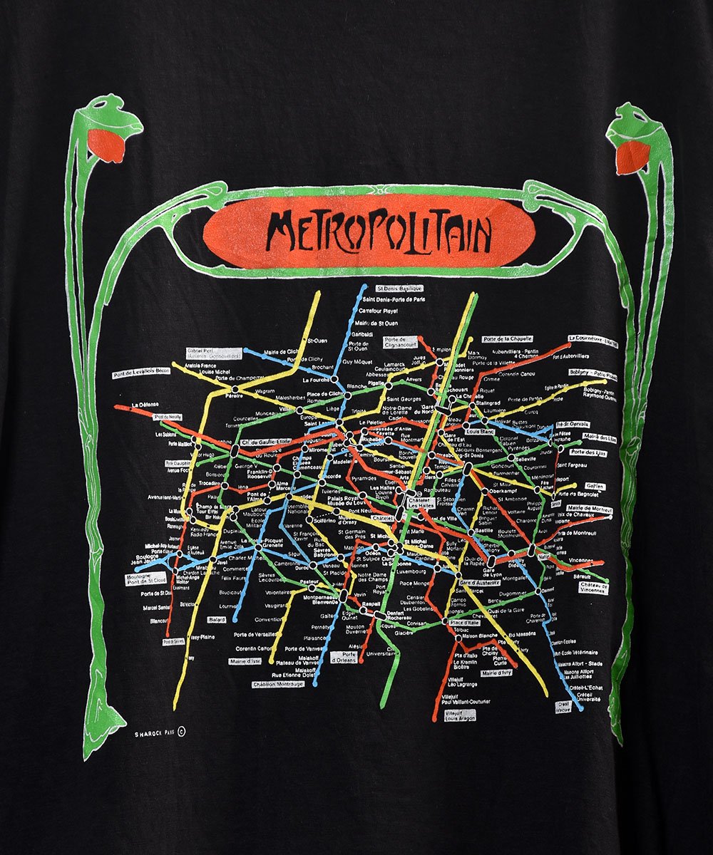 Paris Route map Print T Shirt | ѥ ϩ ץT | ֥åϥͥ