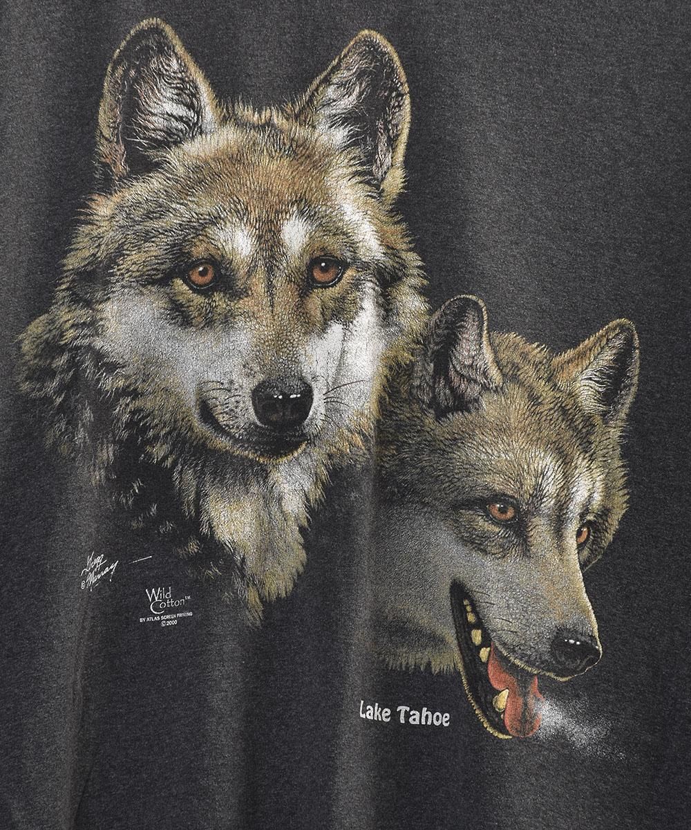 Animal Print T Shirts アニマルプリントtシャツ オオカミ Wolf ウルフ Henes 古着のネット通販サイト 古着屋グレープフルーツムーン Grapefruitmoon Onlineshop ヴィンテージアイテム レトロファッション