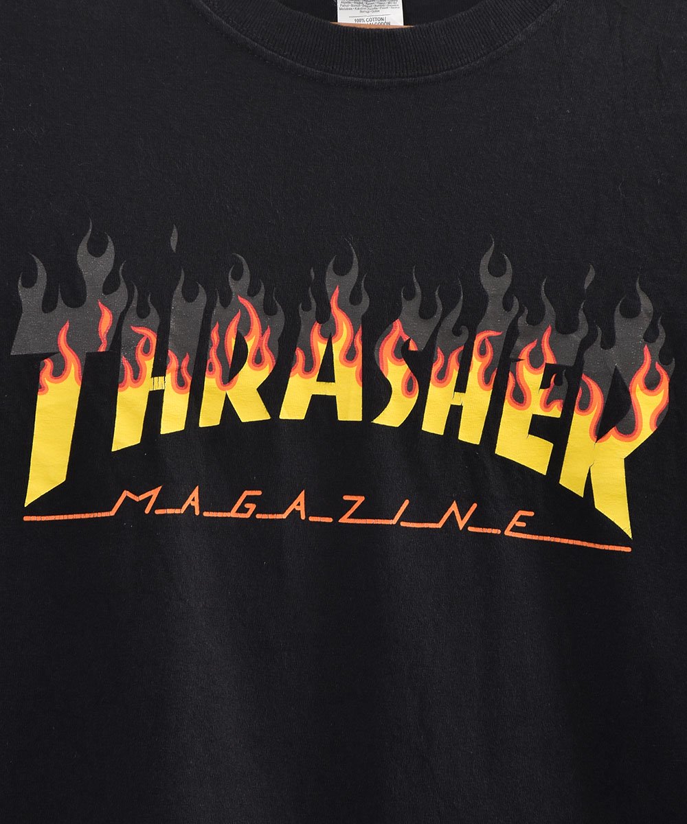 Thrasher Print T Shirts スラッシャー プリントtシャツ ブラック系 古着のネット通販サイト 古着屋グレープフルーツムーン Grapefruitmoon Onlineshop ヴィンテージアイテム レトロファッション