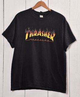 THRASHER Print T Shirts  å㡼 ץT  ֥å Υͥå 岰졼ץե롼 ࡼ