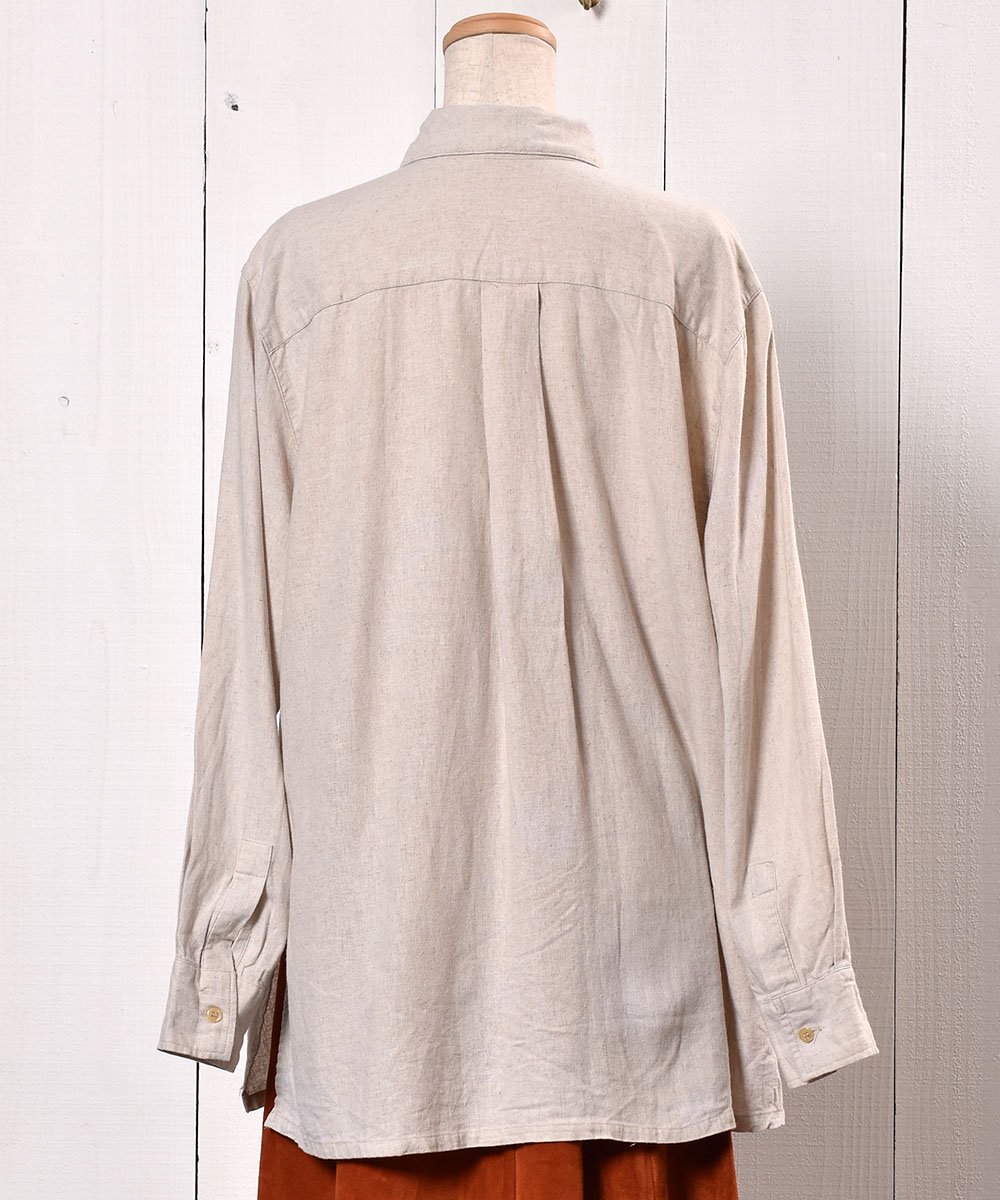 Long Sleeve Linen Shirt SlitĹµͥ󥷥 С åͥ