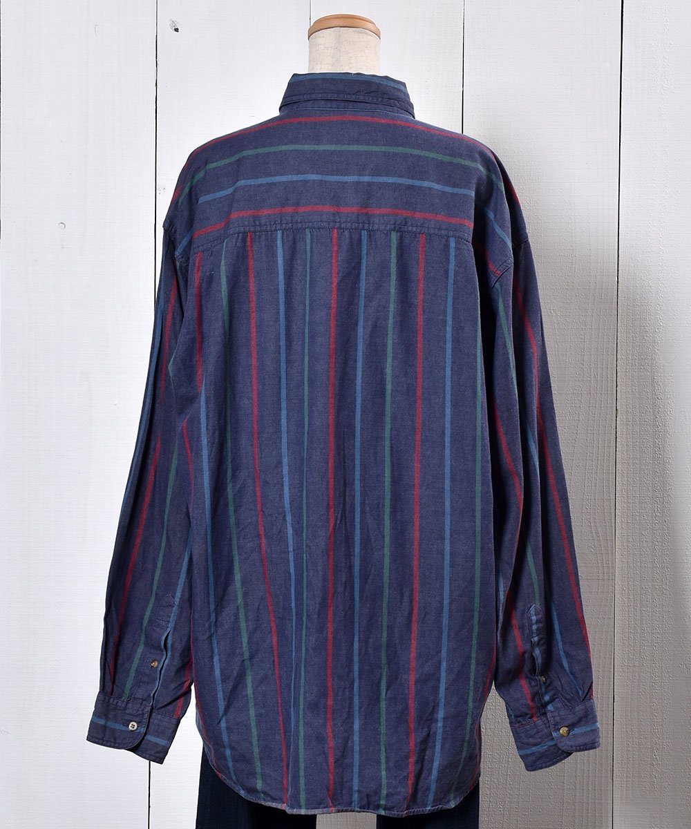 Made in Indonesia Long Sleeve Cotton Shirt Stripe åɥͥ Ĺµ åȥ  ȥ饤 Сͥ