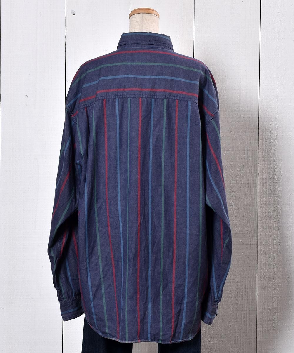 Made in Indonesia Long Sleeve Cotton Shirt Stripe |インドネシア製