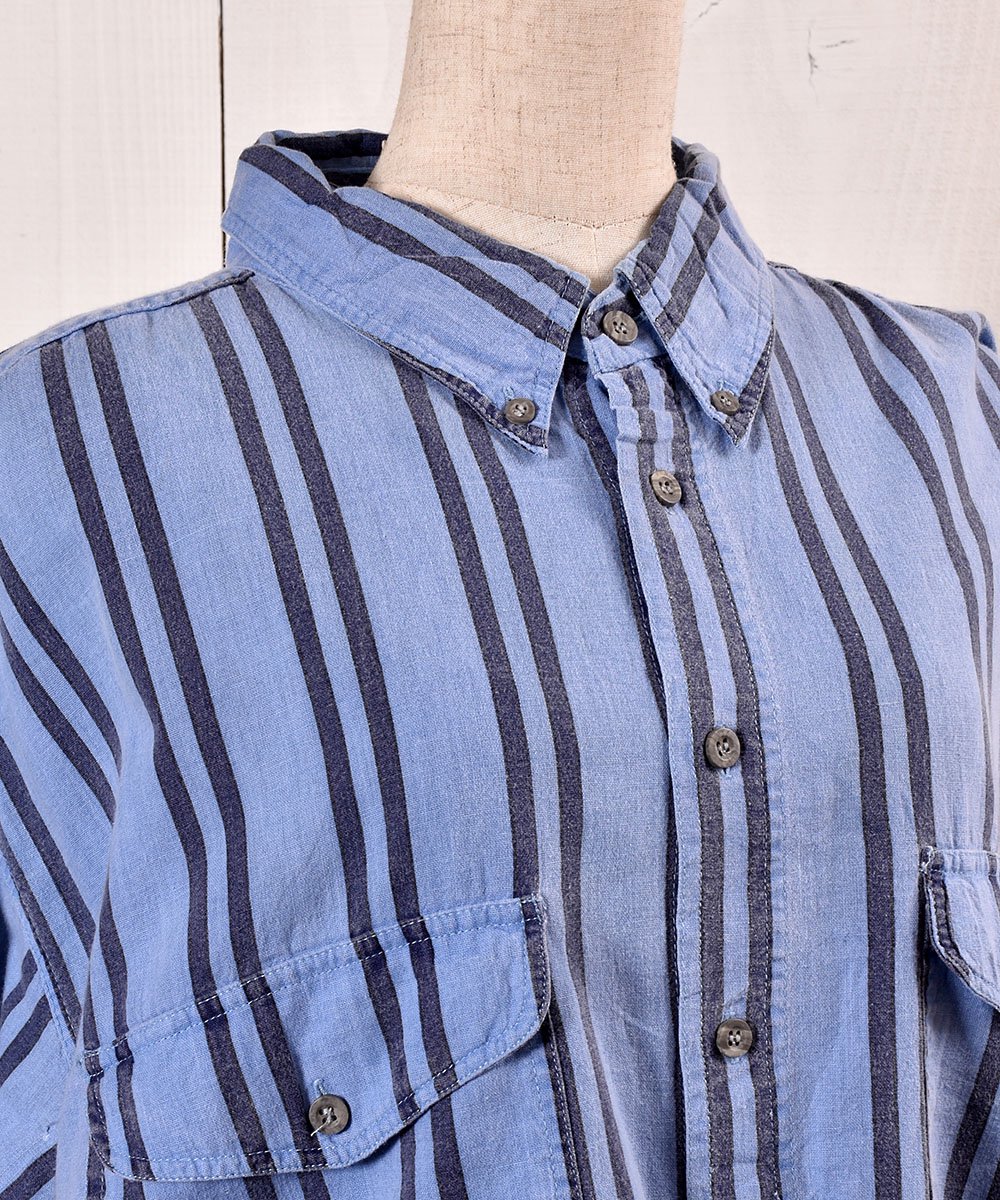 Long Sleeve Cotton Shirt Stripe Ĺµ åȥ  ȥ饤ץͥ