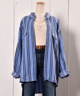 Long Sleeve Cotton Shirt Stripe Ĺµ åȥ  ȥ饤 Υͥå 岰졼ץե롼 ࡼ