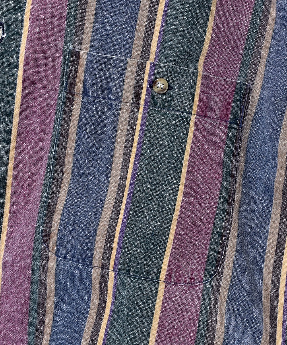 Made in India Long Sleeve Cotton Shirt Stripe å Ĺµ åȥ󥷥 ȥ饤 ͥ