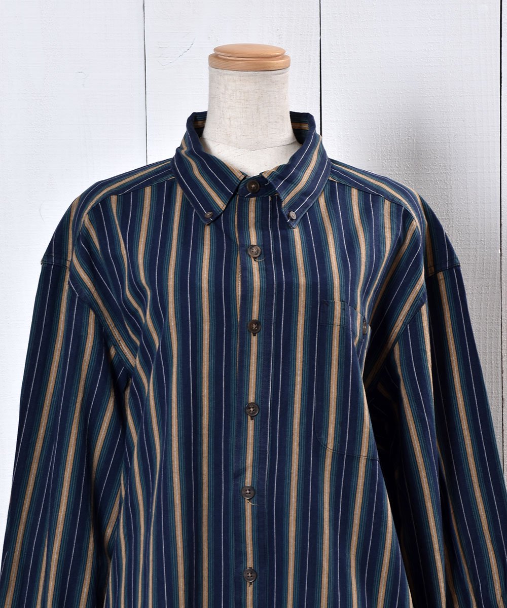 Long Sleeve Cotton Shirt Stripe Ĺµ åȥ󥷥 ȥ饤 ͥ