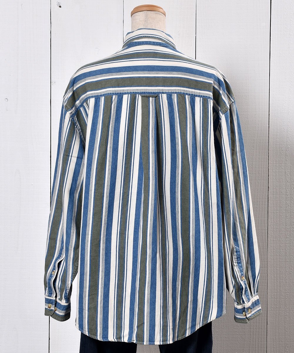 Made in USA Long Sleeve Shirt Stripe åꥫ Ĺµ ȥ饤ץͥ
