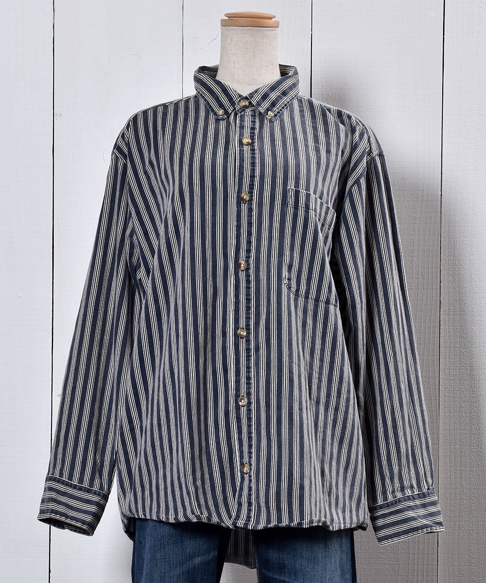 Long Sleeve Cotton Shirt StripeĹµ åȥ  ȥ饤ץͥ