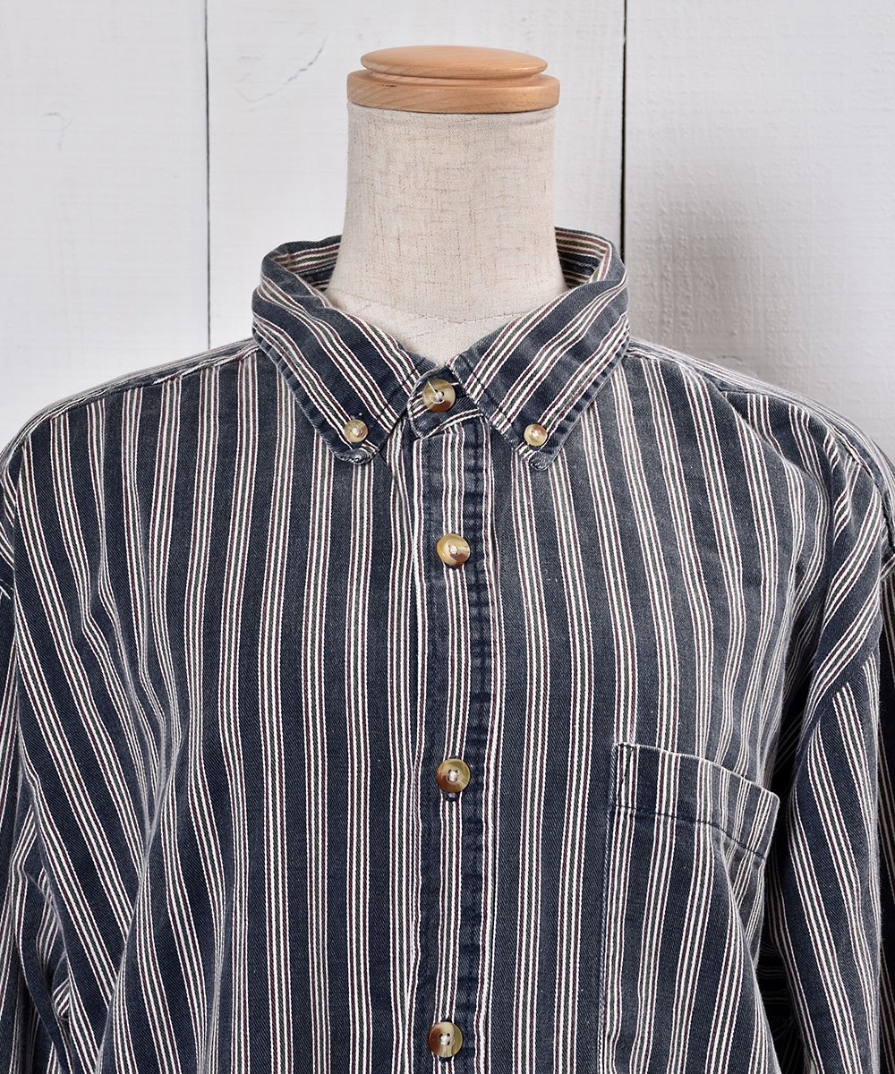 Long Sleeve Cotton Shirt StripeĹµ åȥ  ȥ饤ץͥ