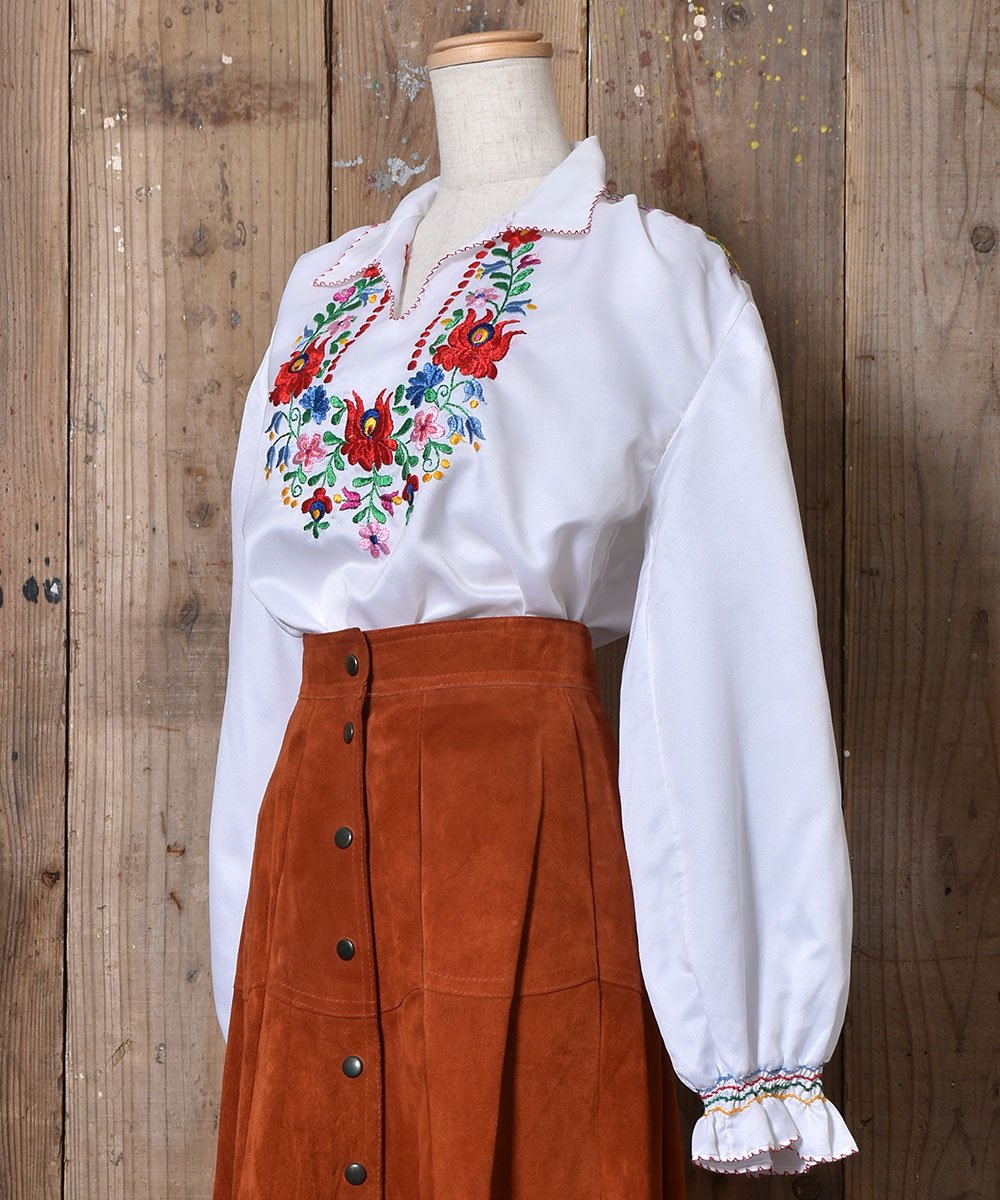 Long Sleeve Hungary Embroidery Tunic Blouse｜長袖 刺繍 ハンガリ ...