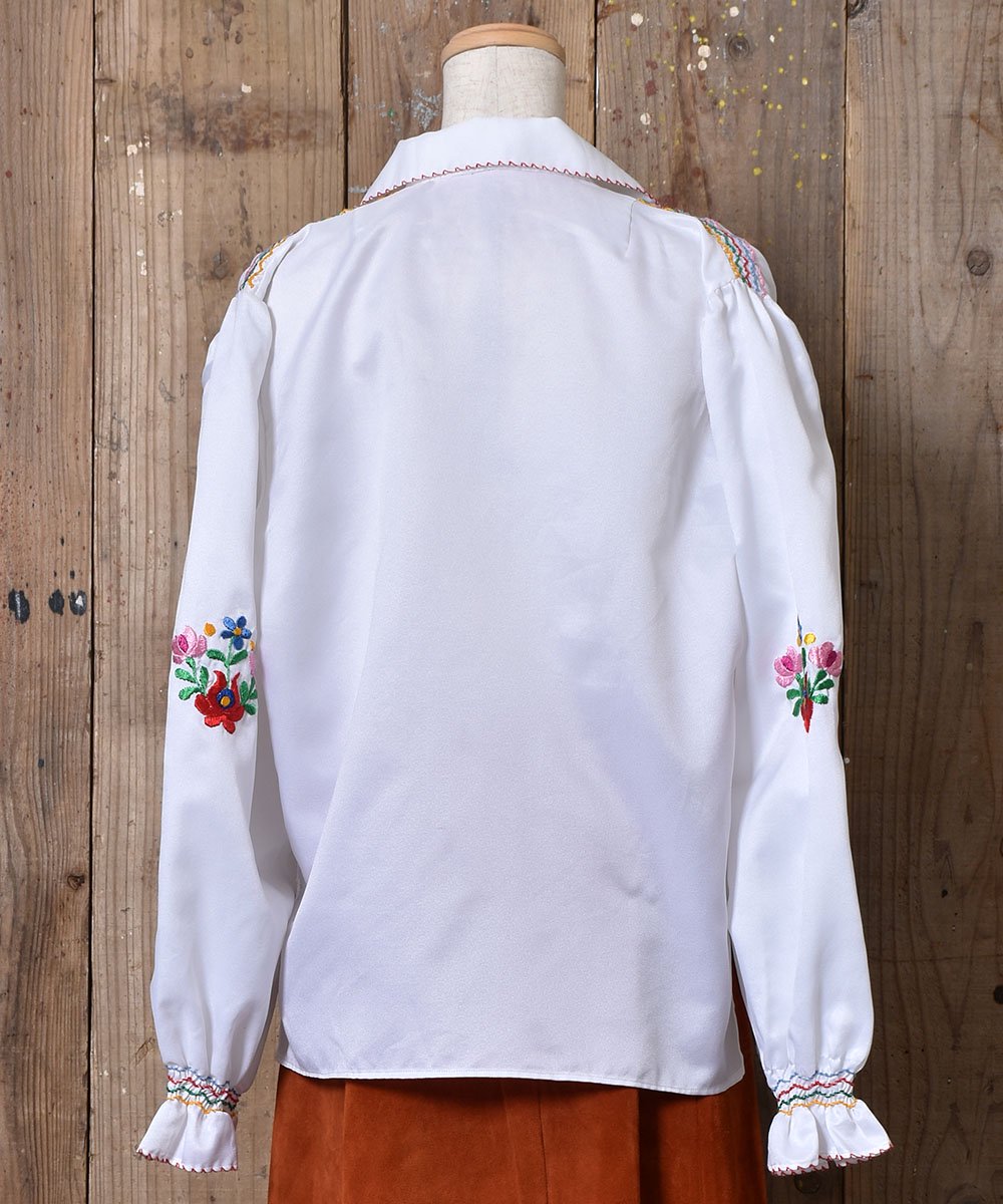 Long Sleeve Hungary Embroidery Tunic Blouse｜長袖 刺繍 ハンガリ