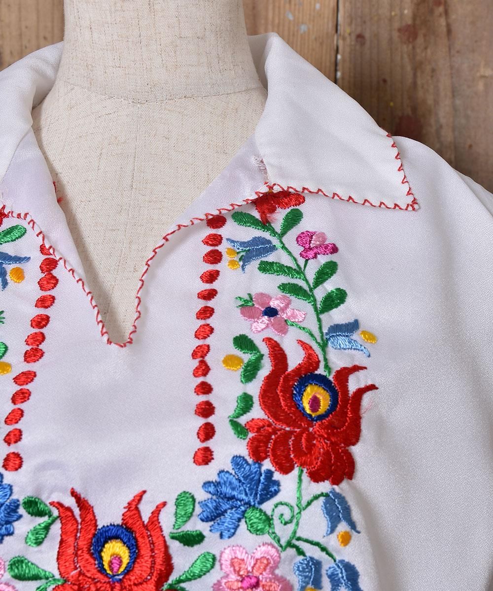 Long Sleeve Hungary Embroidery Tunic Blouse｜長袖 刺繍 ハンガリ ...