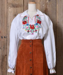 Long Sleeve Hungary Embroidery Tunic BlouseĹµ ɽ ϥ󥬥꡽ɽ ˥å֥饦 Υͥå 岰졼ץե롼 ࡼ