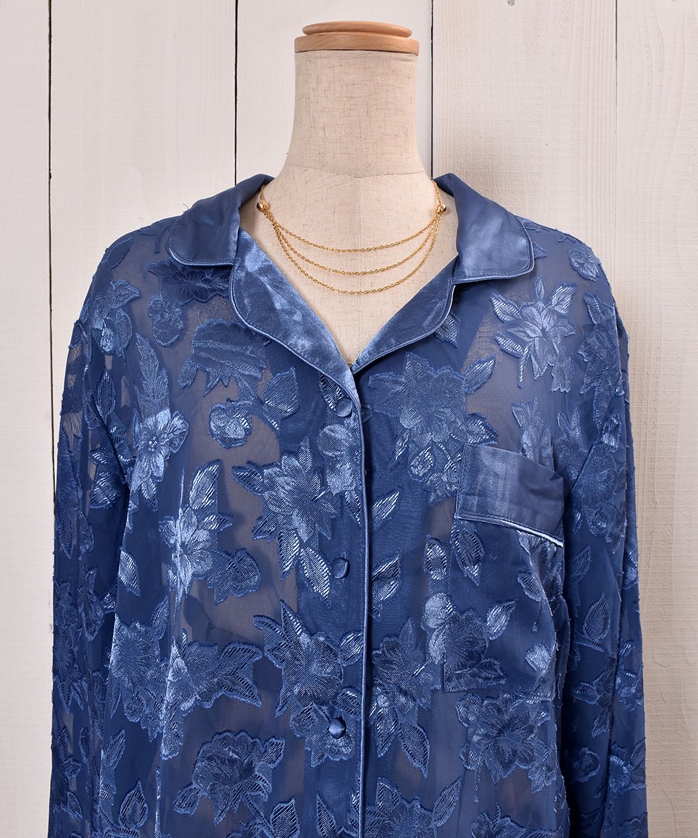 Oriental Pattern Sheer Shirt｜オリエンタル柄 シアーシャツ - 古着のネット通販サイト 古着屋グレープフルーツ