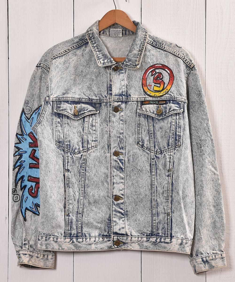 Chemical Wash Denimjacket ケミカルウォッシュ デニムジャケット 古着のネット通販サイト 古着屋グレープフルーツムーン Grapefruitmoon Onlineshop ヴィンテージアイテム レトロファッション