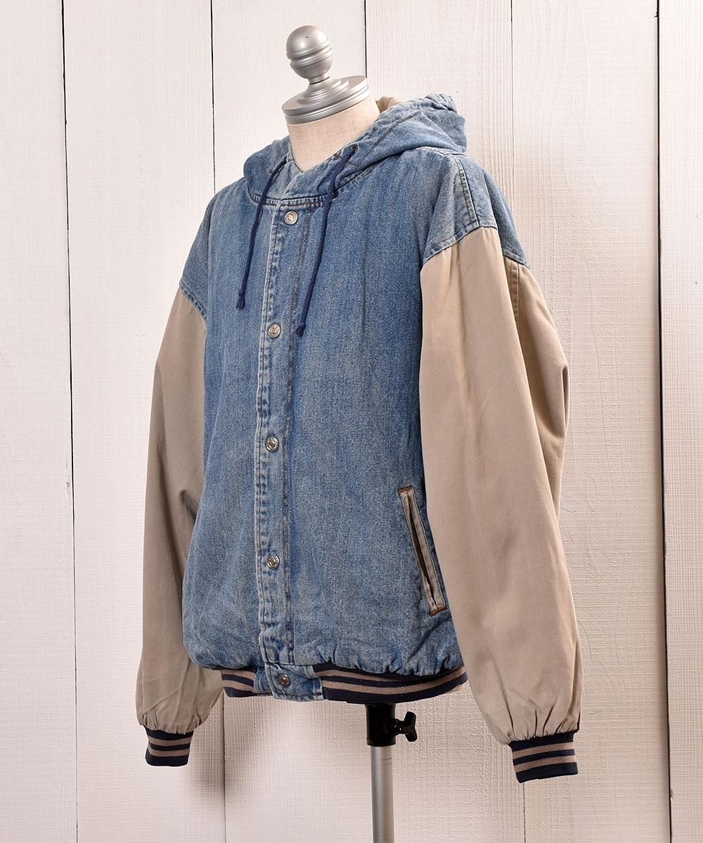 Hooded Denimjacket フード付き デニムジャケット デニムパーカー Gジャン 古着のネット通販サイト 古着屋グレープフルーツムーン Grapefruitmoon Onlineshop ヴィンテージアイテム レトロファッション