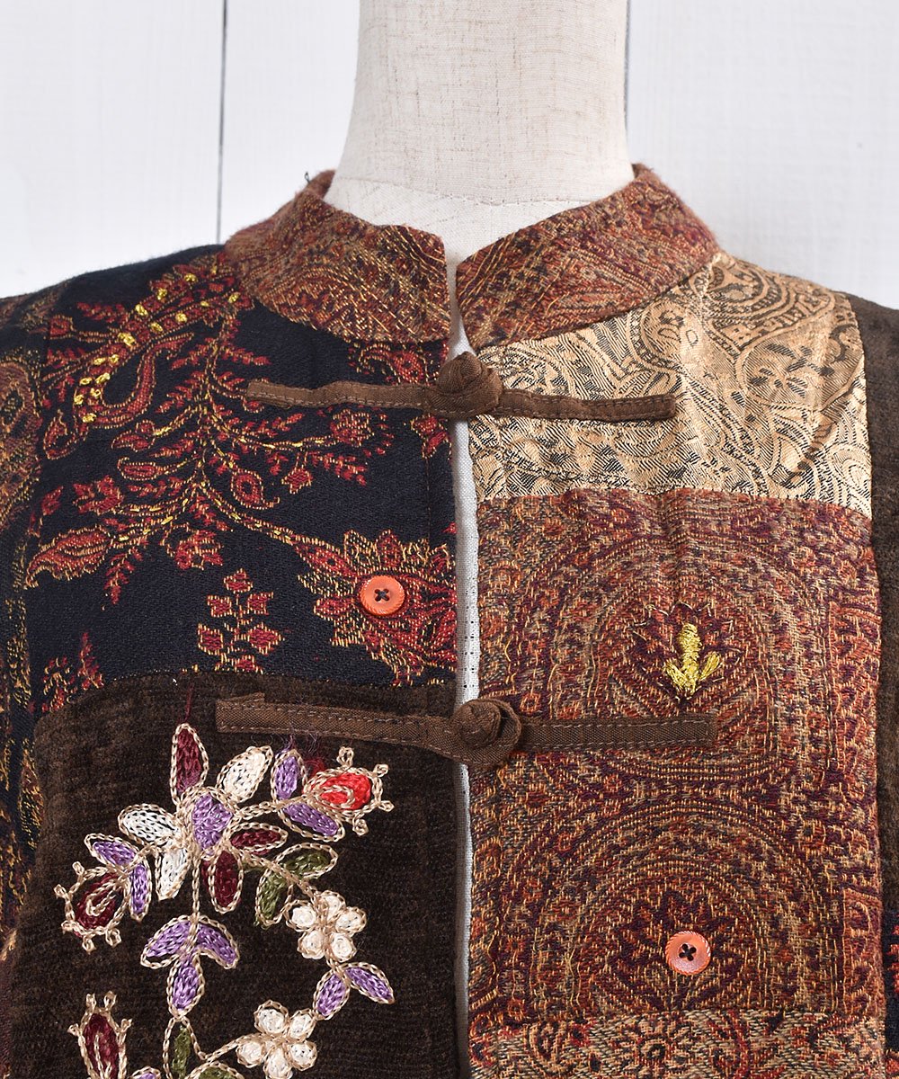Mandarin Collar Oriental Jacket Embroidered Patchwork åޥ󥫥顼 㥤ʥ㥱å ѥå ꥨ󥿥 ɽͥ