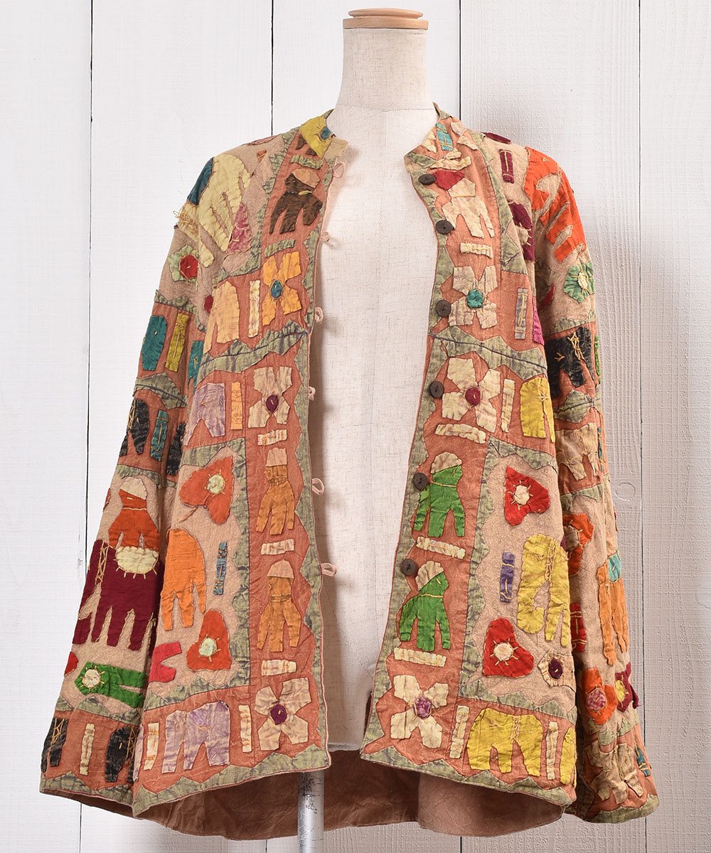 Made in India Cotton Jacket Mandarin Collar Patchworkå åȥ 㥱åȡޥ󥫥顼 ѥåͥ