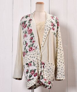 Made in USA DotFlower switching Tailored Jacket | ꥫ ɥåȡ߲ڤؤ 㥱å| ۥ磻 Υͥå 岰졼ץե롼 ࡼ
