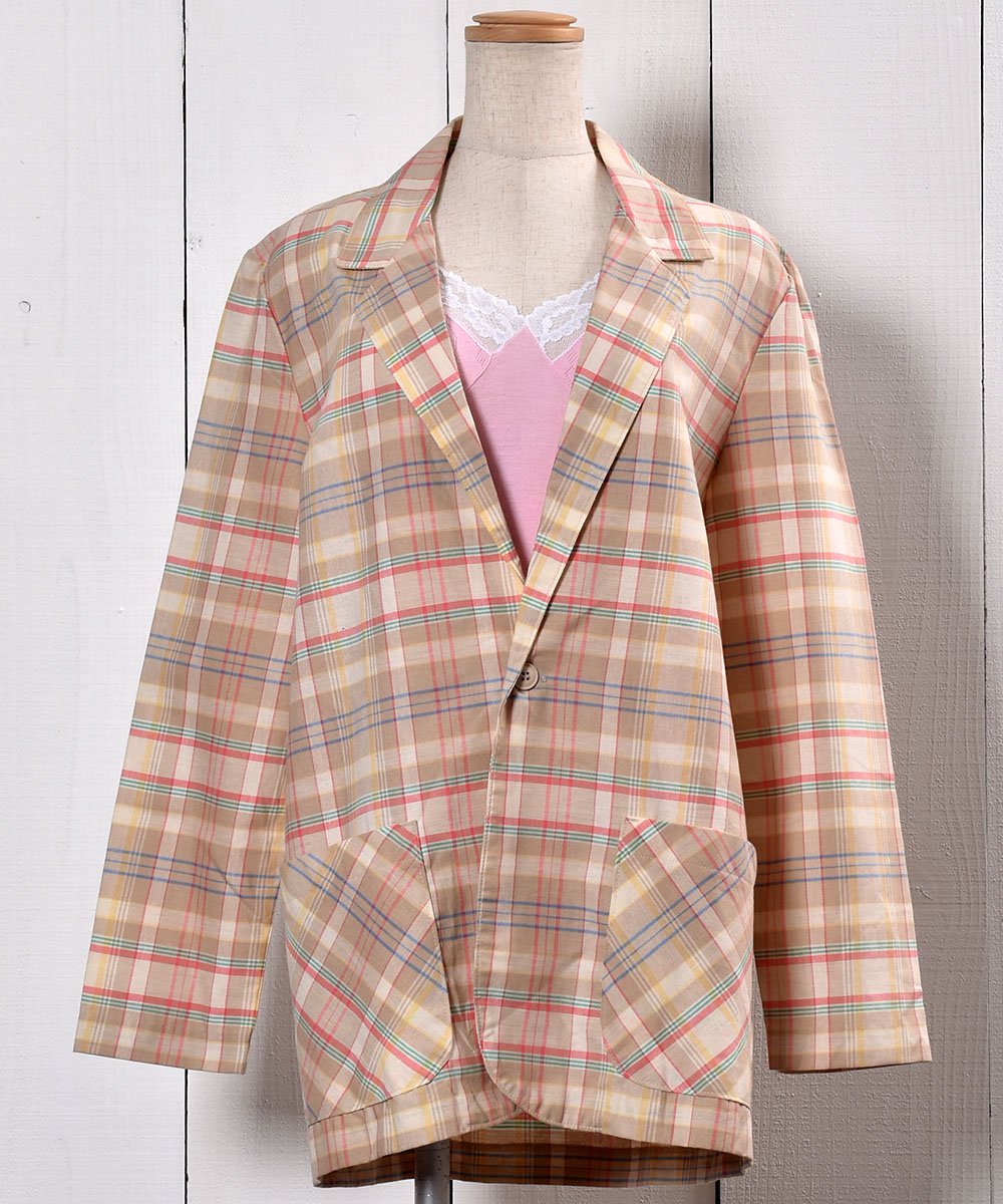 Check Pattern Tailored Jacket ｜チェック柄 テーラードジャケット