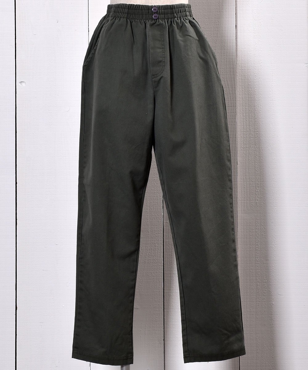  Button Olive Easy Pants | ܥդ ꡼ ѥ   ͥå  岰졼ץե롼 ࡼ