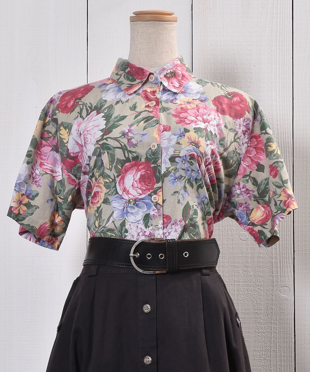  Made in USA Short Sleeve Shirt Flower Patternåꥫ Ⱦµ    ͥå  岰졼ץե롼 ࡼ