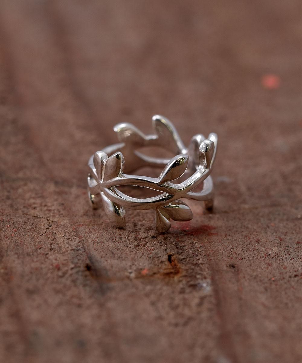 蔦の葉モチーフ シルバーリング - 古着屋グレープフルーツ