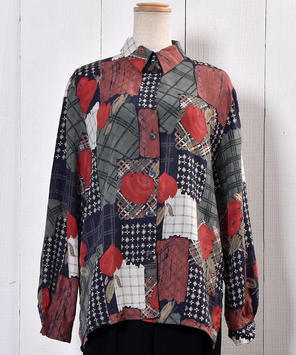 Japanese Patchwork Print Pattern Shirtѥåץ Ĺµĥͥ