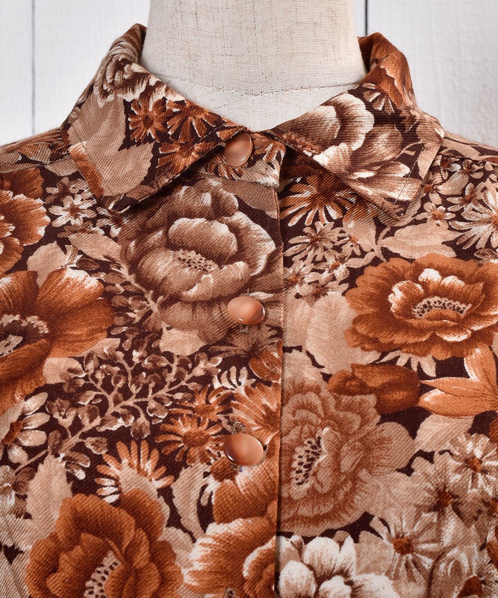 Brown Flower Pattern Shirtò Ĺµĥͥ