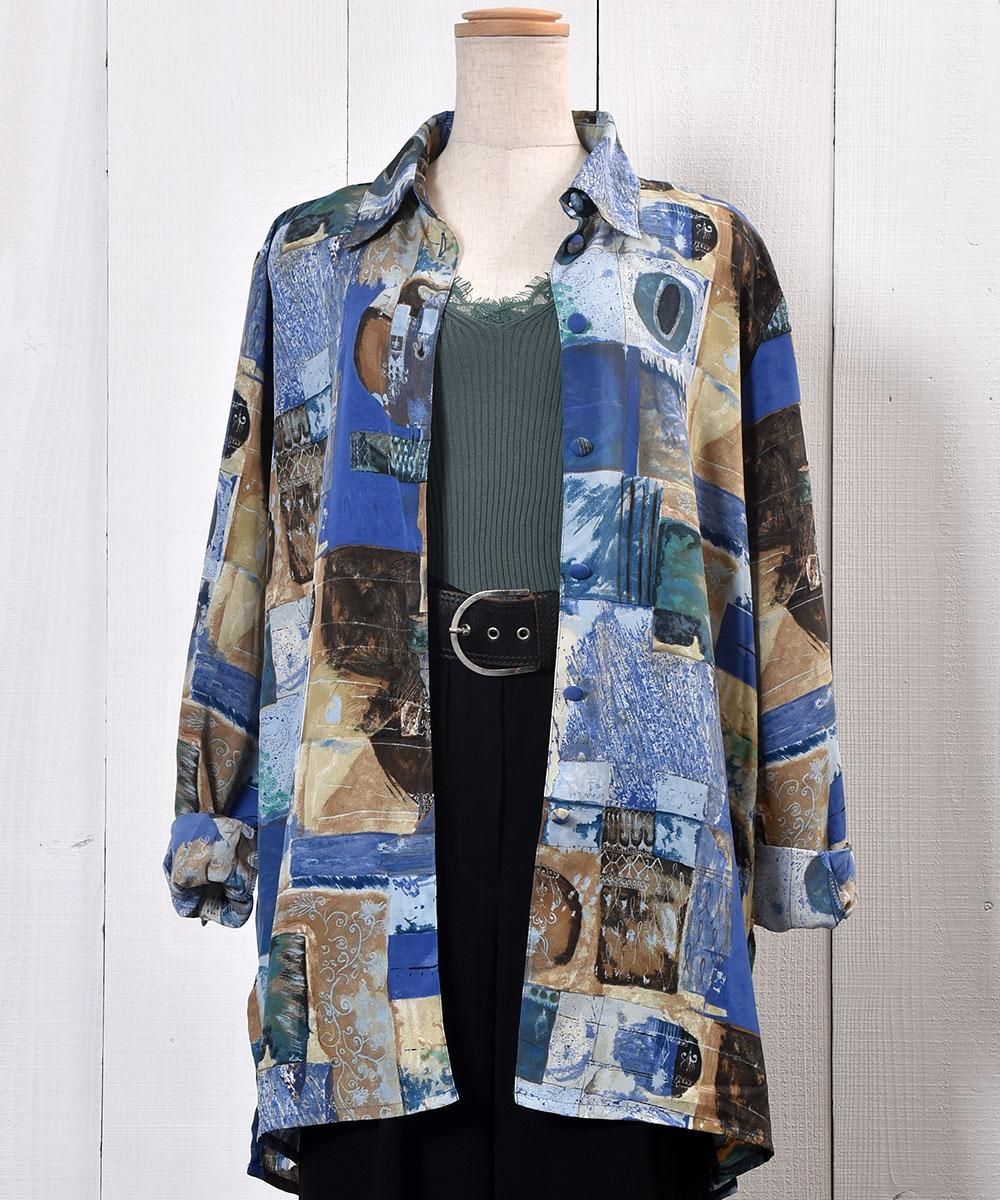 Mosaic Art Tile Pattern Shirts モザイクアートタイル柄 長袖シャツ 古着のネット通販サイト 古着屋グレープフルーツムーン Grapefruitmoon Onlineshop ヴィンテージアイテム レトロファッション Mosaic Art Tile Pattern Shirts モザイクアートタイル柄 長袖シャツ 古着のネット通販サイト 古着屋グレープフルーツムーン Grapefruitmoon Onlineshop ヴィンテージアイテム レトロファッション