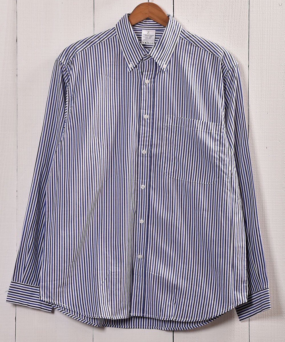  Long Sleeve Cotton Shirt  StripeĹµ åȥ  ȥ饤 ܥ  ͥå  岰졼ץե롼 ࡼ