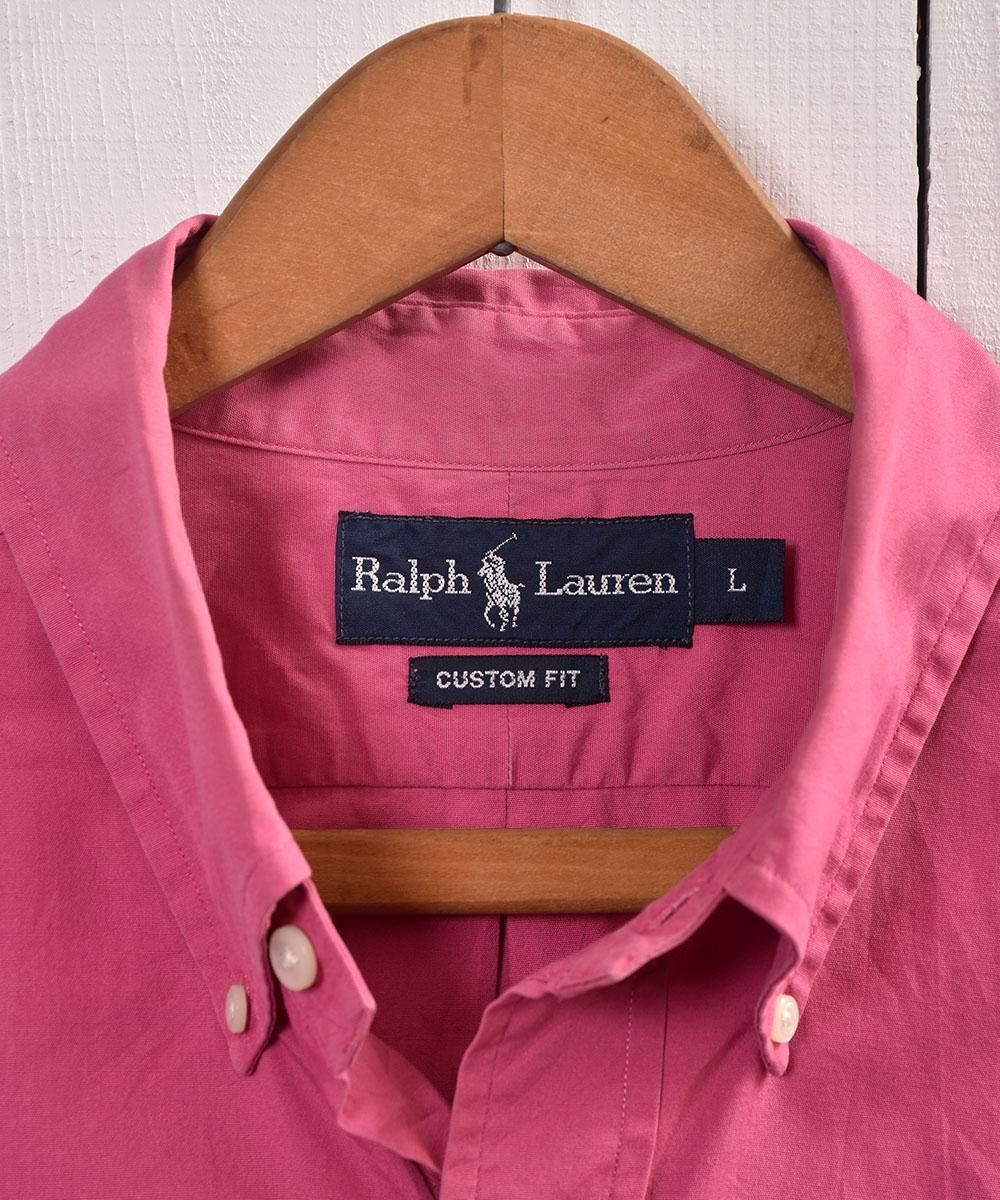 ポロラルフローレン 160 Lauren Polo Ralph Af161 アメカジ シャツ ピンク ボタンダウンシャツ 女性兼用ok 親子お揃い コーデ 長袖 在庫限り Polo
