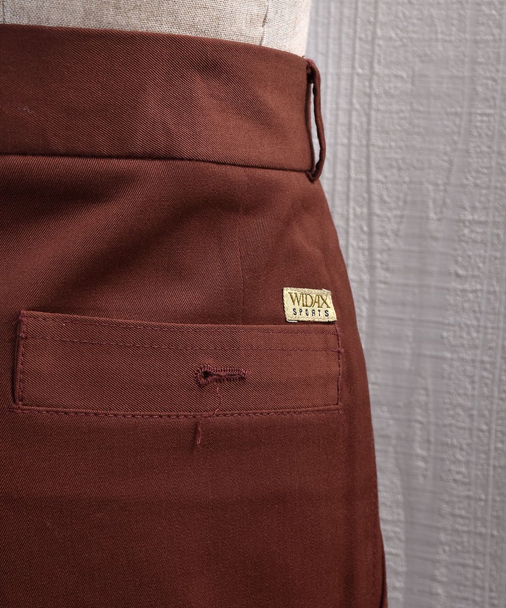 Polyester × Wool Slacks Brown W34｜ポリ×ウール ブラウンスラックス W34インチ - 古着のネット通販サイト  古着屋グレープフルーツ ムーン(Grapefruitmoon)Onlineshop ヴィンテージアイテム・レトロファッション