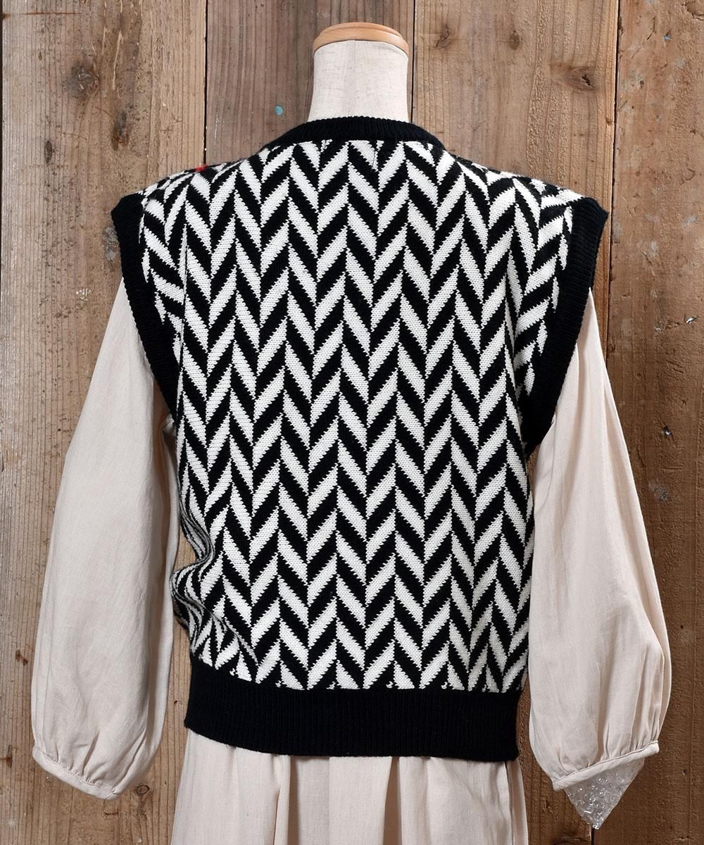  V Neck Knit Vest Vͥå  ˥å ٥ȡå֥åߥۥ磻ȥͥ