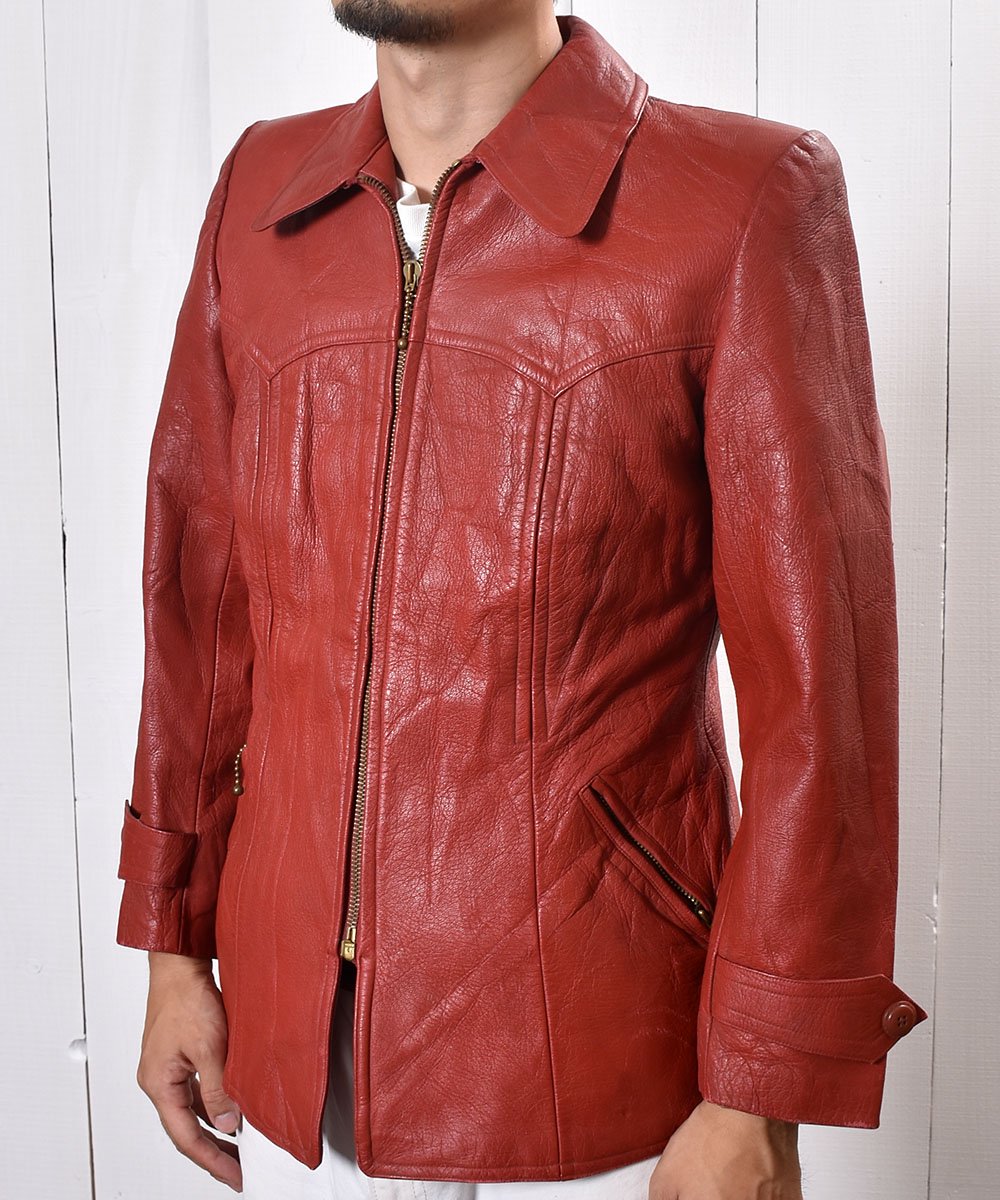 70s~ Leder Leather Jacket70ǯ 쥶㥱åȥͥ