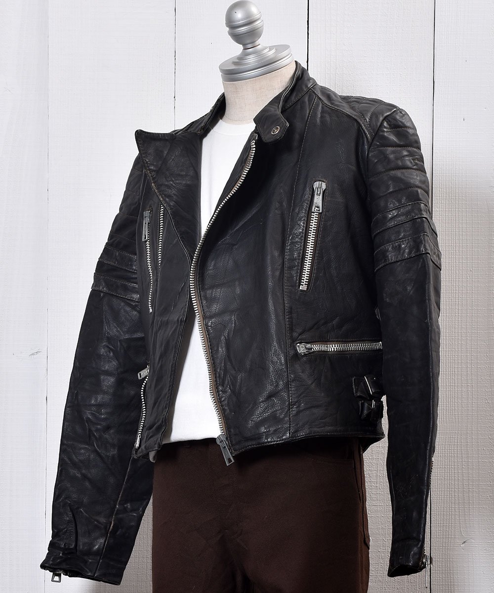 Motorcycle Leather Jacket｜スタンドカラー ライダース ジャケット 