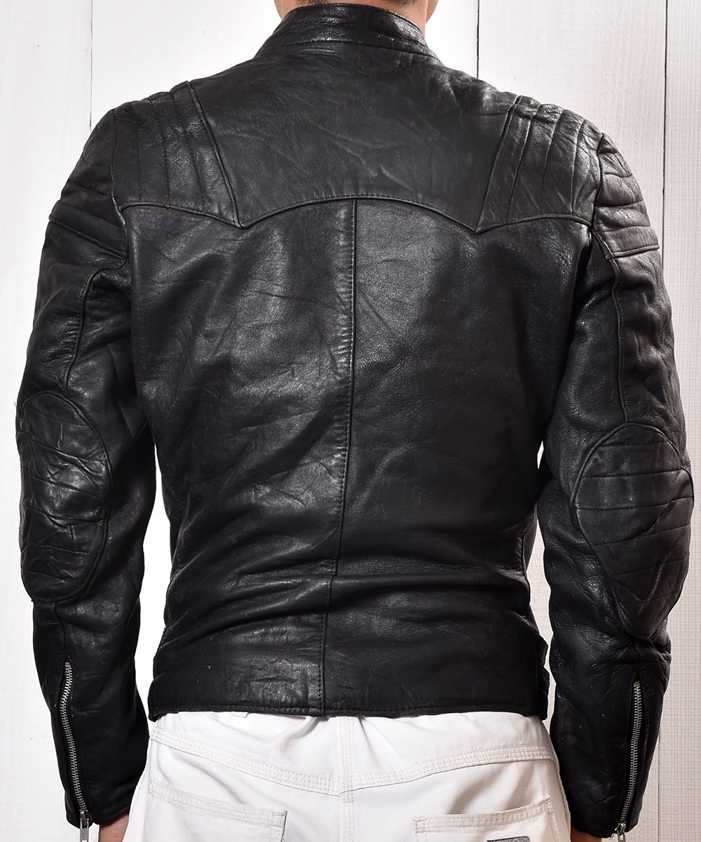 MADE IN ENGLAND Motorcycle Leather Jacket｜イングランド製 スタンド ...