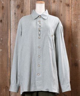 古着Cloud Embroidery Tyrolean Shirts｜雲刺繍 チロリアン シャツ 古着のネット通販 古着屋グレープフルーツムーン