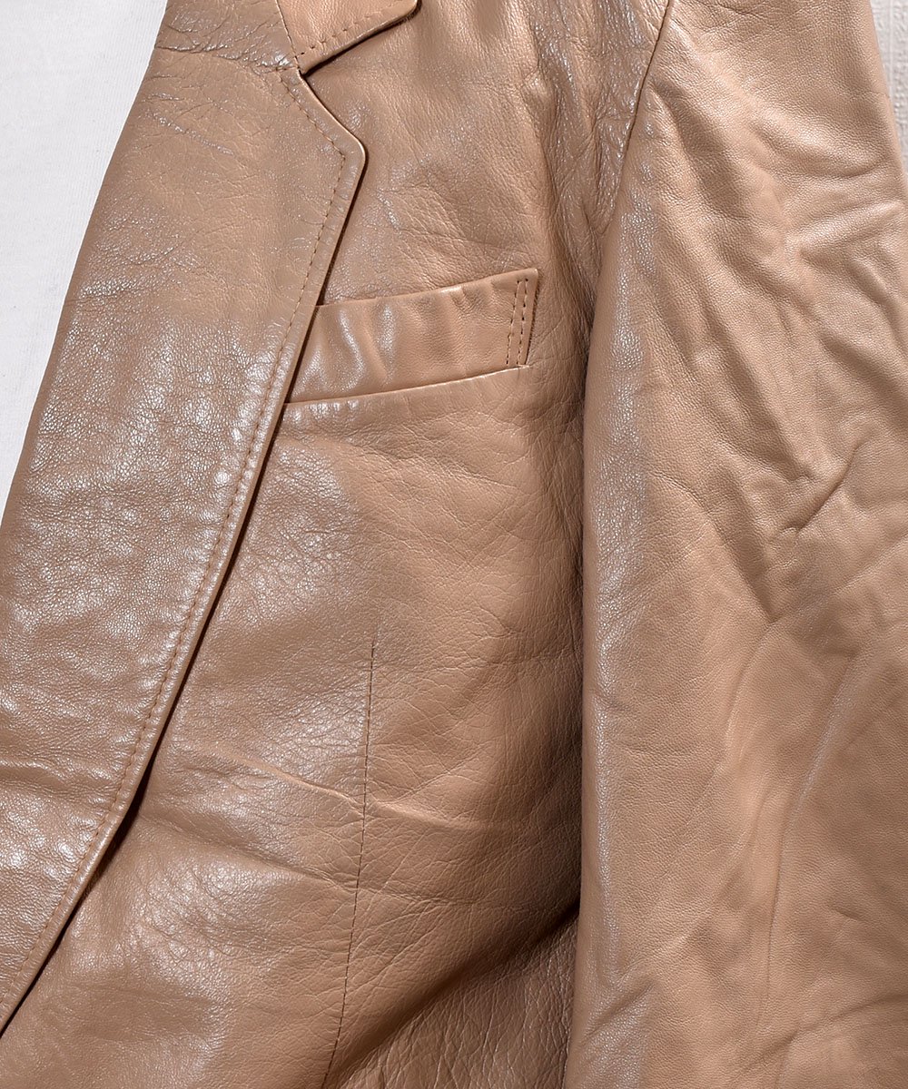 Beige Leather Tailored Jacketå쥶ơ顼ɥ㥱å ١ ͥ