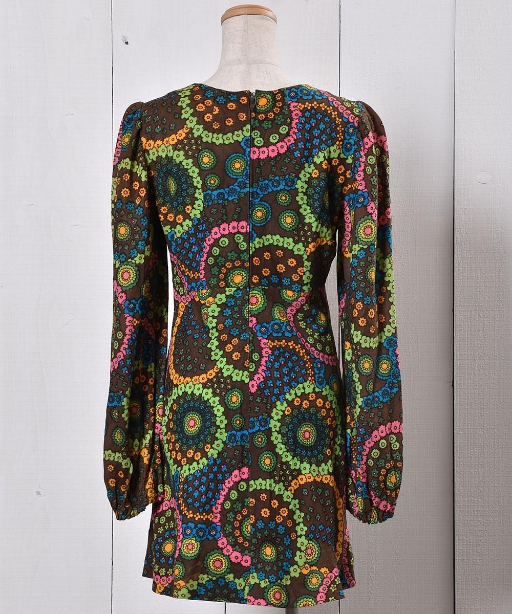 70's Flower Pattern mini One-Piece ｜70年代 総柄ミニワンピース 花 ...