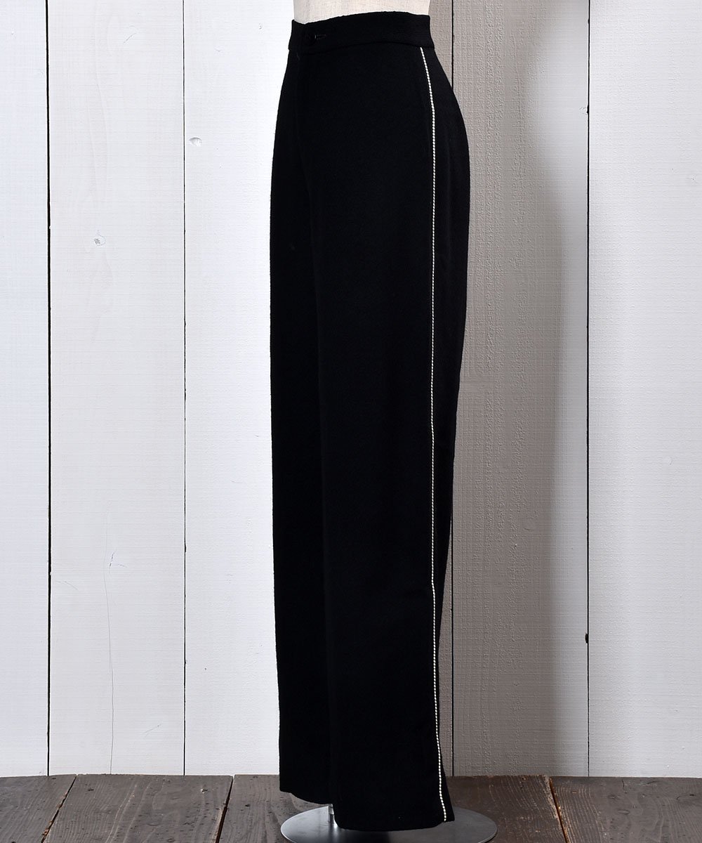 Straight Silhouette Side Line Pants Blackåȥ졼ȥ륨åȥɥ饤ѥ ֥åͥ