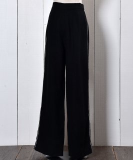 Straight Silhouette Side Line Pants Blackåȥ졼ȥ륨åȥɥ饤ѥ ֥å Υͥå 岰졼ץե롼 ࡼ