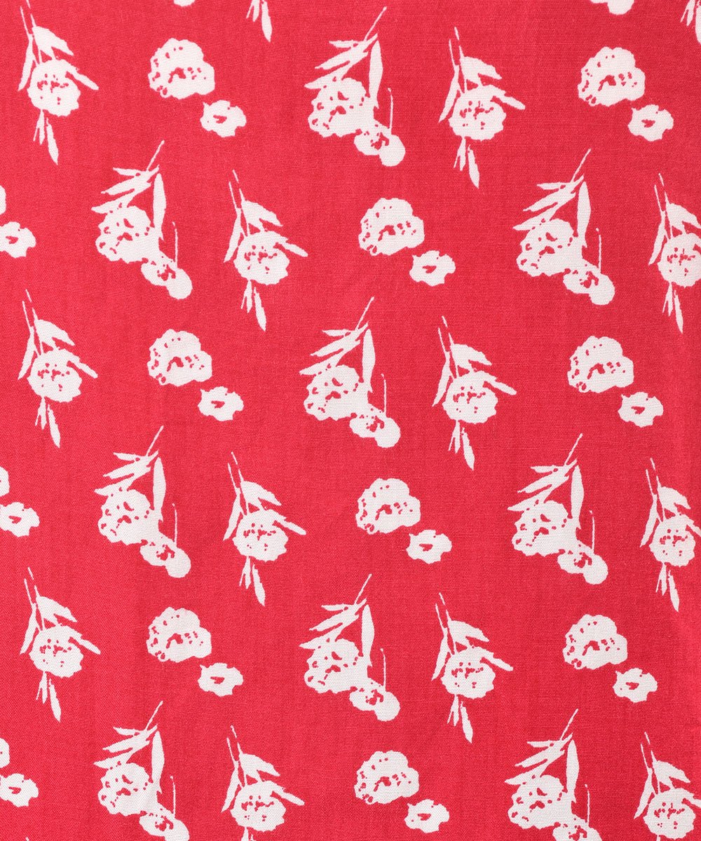 Long Sleeve Shirt Flower Pattern 2-ToneĹµ   2ȡ󥵥ͥ