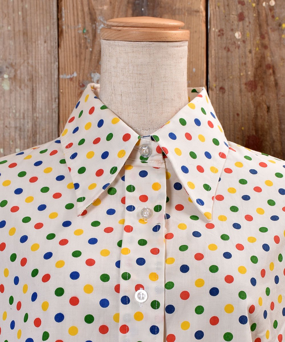 Long Sleeve Shirt Multi Dot Big CollarĹµ  ޥɥå ӥå顼ͥ